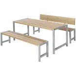 Plus Plankesæt m/1 ryglæn 186 cm ThermoWood®