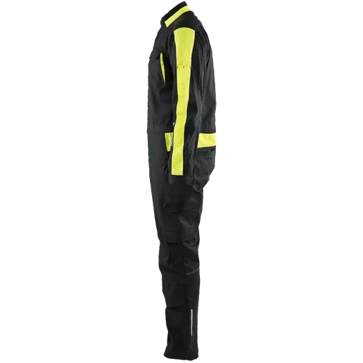 Blåklæder 6144 industri kededragt stretch sort/hi-vis gul