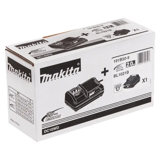 Makita batteripakke 12V Li-ion 1xBL1021B+1xDC10WD