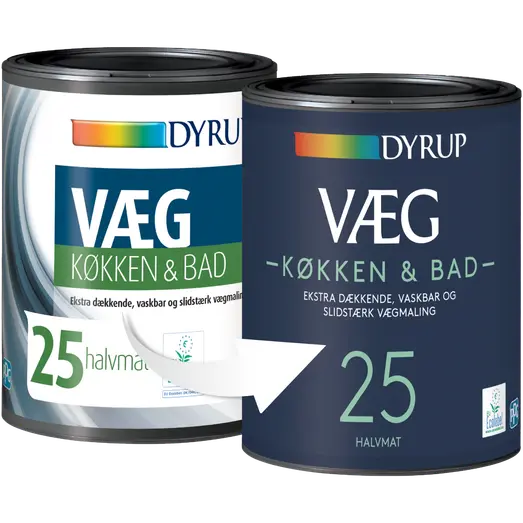 Dyrup vægmaling køkken og bad 25 hvid