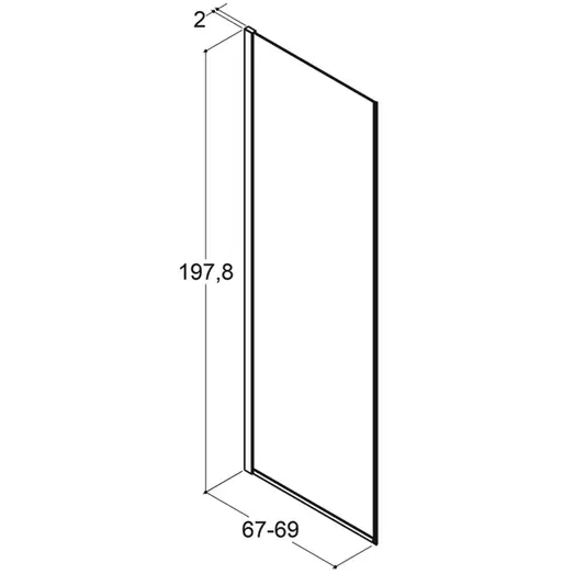 Scanbad brusevæg 69x197,8cm