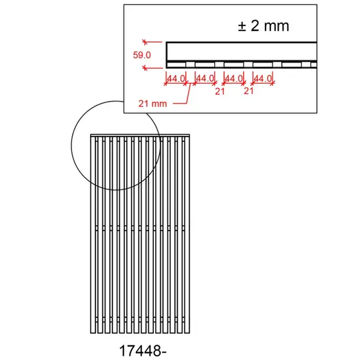 Plus Sendai hegn 90x180 cm hvid