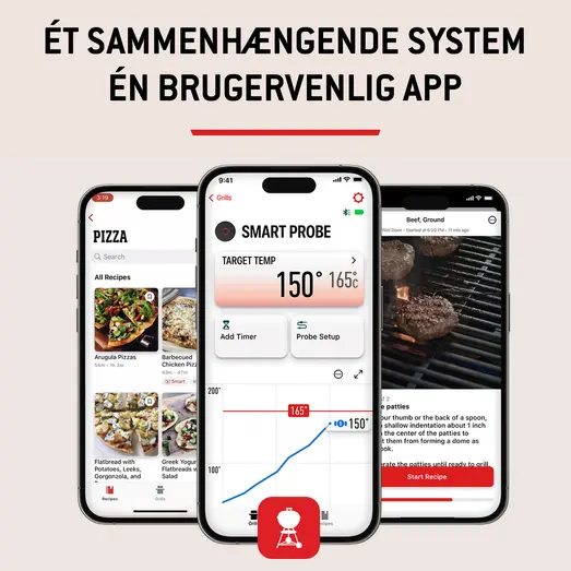 Weber smart termometer og grillrist-sensor Bluetooth®