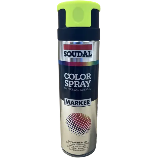 Soudal markerings spray 500 ml gul