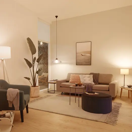 Philips Smart WiZ white LED pære E27 8,5W standard mat