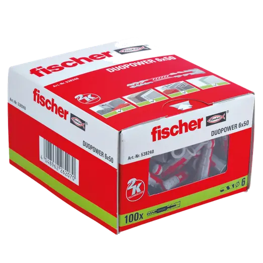 Fischer DuoPower dyvel 6 mm 100 stk