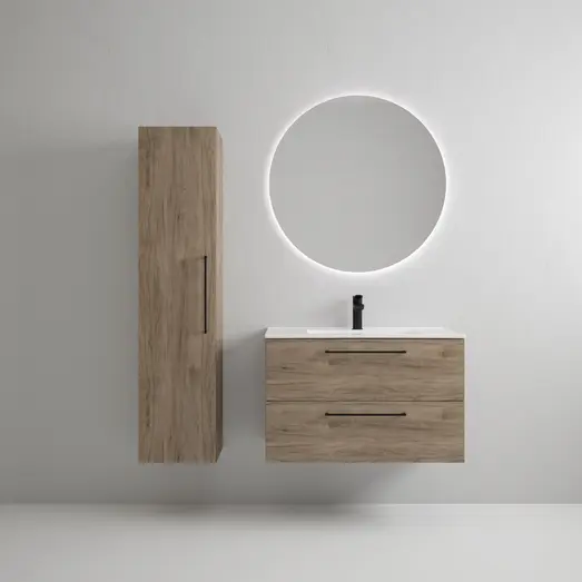 Milobad badmiljø Milano 80 cm mørk eg