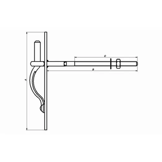 PN pladestabel 210x195 mm m/13 mm tap varmforz.