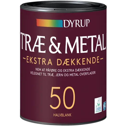 Dyrup træ og metalmaling ekstra dækkende 50 sort
