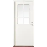 Swedoor P-400 facadedør med glas 948x2115 mm højrehængt hvid