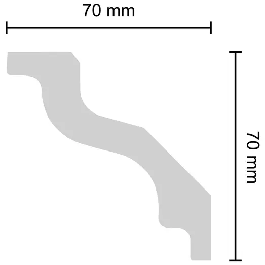 Decosa stukliste S100 70x70 mm 2 m