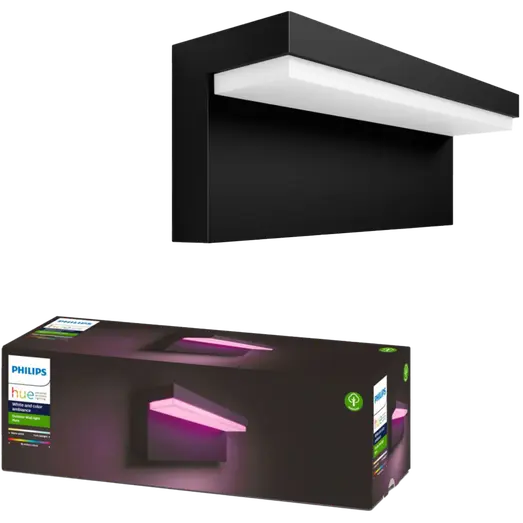 Philips Hue Nyro udendørs væglampe sort