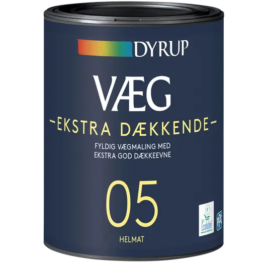 Dyrup Væg 05 vægmaling ekstra dækkende hvid 0,75 L
