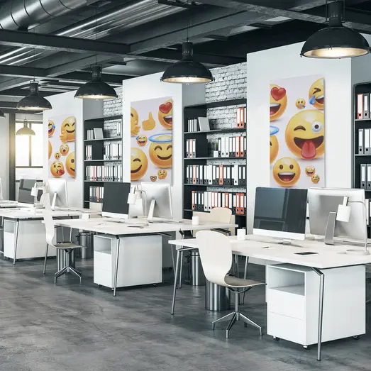Art-Acoustic akustikbillede Emoji I 9x600x1200 mm hvid