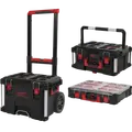 Milwaukee Packout™ sæt m/sortimentskasse, kuffert og trolley