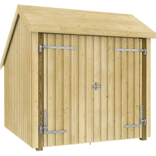 Plus cykelskur 5,7 m² 1 modul med dobbeltdør