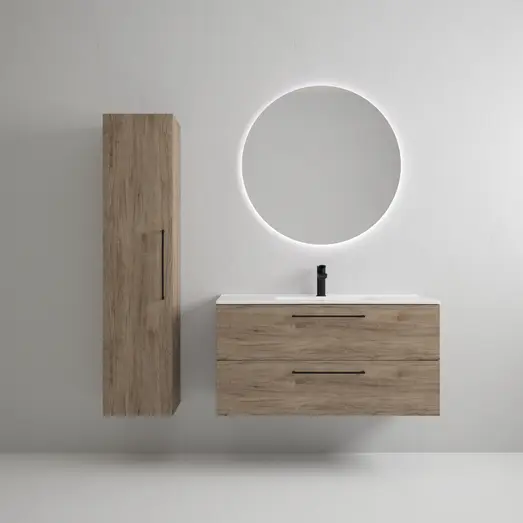 Milobad badmiljø Milano 100 cm mørk eg