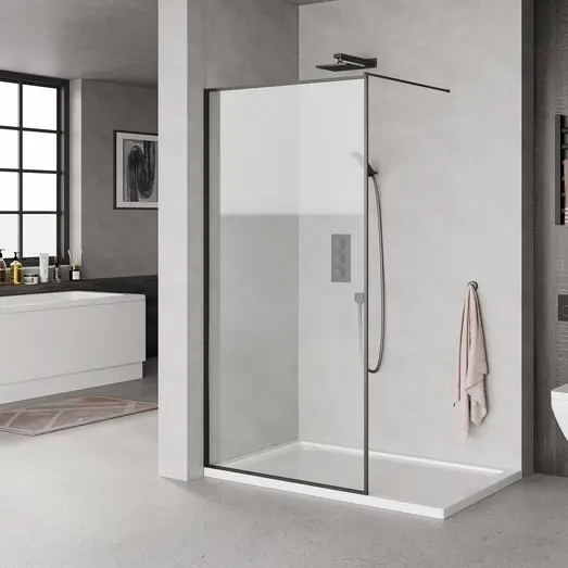 Mikelo brusevæg 100x200 cm med sort ramme