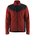 Blåklæder strikket softshell jakke brændt rød/sort