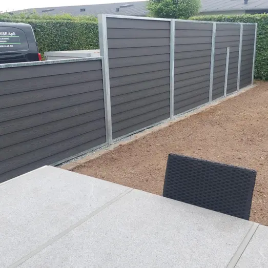 Kirkedal galvaniseret komposithegn startsæt 25 mm klink, sort