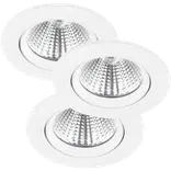 Nordlux Fremont LED-indbygningsspot 3-kit hvid