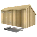 Plus Multi havehus 10,5 m² 2 moduler med dobbeltdør og lukket front