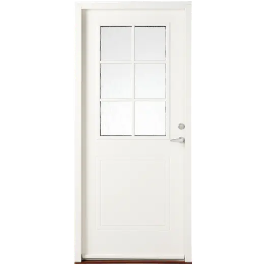 Swedoor P-400 facadedør med glas 948x2115 mm venstrehængt hvid