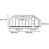 Halls ICON Gardenhouse 6 8,6 m² sort m/3 mm hærdet glas og fundament