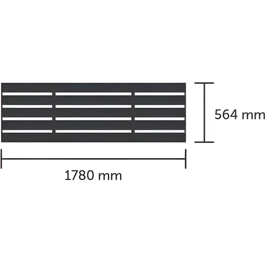 Halls integreret foldbart lamelbord sort t/QUBE 6 3,6 m²