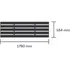 Halls integreret foldbart lamelbord sort t/QUBE 6 3,6 m²
