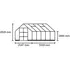 Halls ICON 8 8,1 m² sort m/3 mm delt glas og fundament