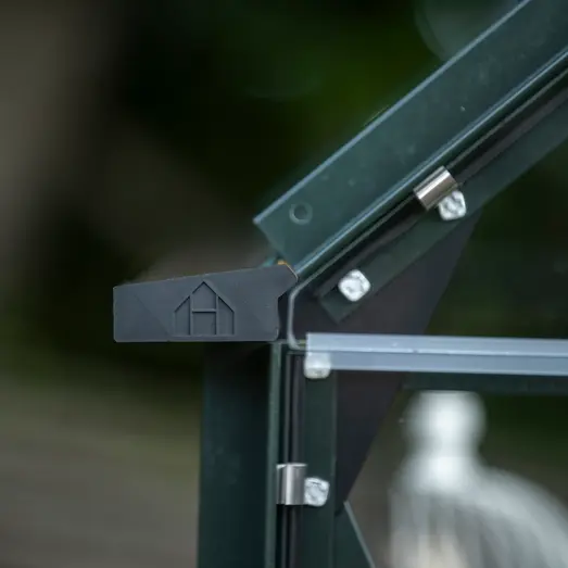 Halls ICON Planthouse 8 13 m² sort m/3 mm hærdet glas og fundament