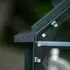Halls ICON Planthouse 8 13 m² sort m/3 mm hærdet glas og fundament