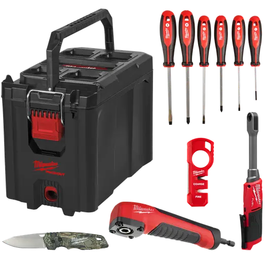 Milwaukee boks m/ringskraldenøgle, håndværktøj og Packout™ kuffert