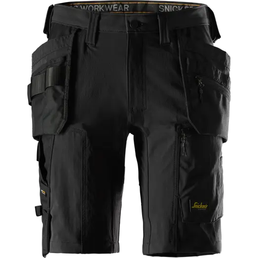 Snickers 6118 Allroundwork stretch arbejdsshorts m/hylsterlommer sort