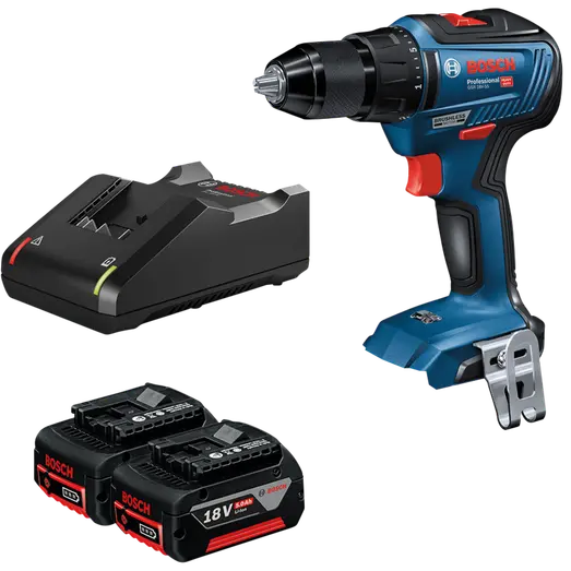 Bosch GSR 18V-55 akku bore-skruemaskine 2 x 5,0 Ah i L-BOXX