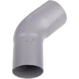 Plastmo bøjning 90 mm, 45° grå
