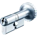 Ruko RB1602 dobbelt profilcylinder m/knop +20c + 10k mm rustfrit look