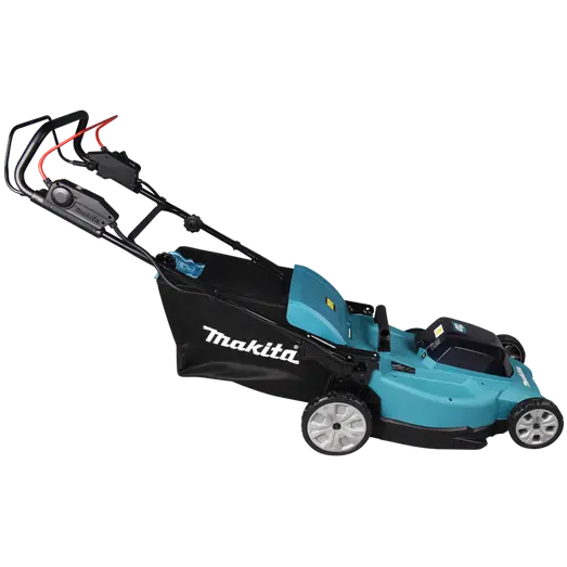 Makita DLM481PT2 plæneklipper inkl. 2x5,0 Ah batteri og lader