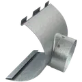 Plastmo tudstykke 90 mm aluzink