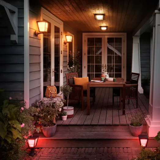 Philips Hue Econic udendørs væglampe 15W sort