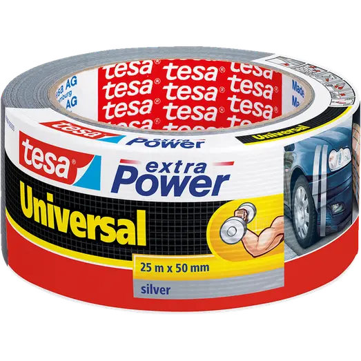 Tesa® extra Power Universal sølv 25 m x 50 mm