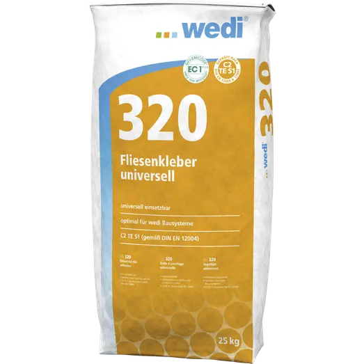 wedi 320 fliseklæb universal 25 kg