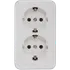 E-Line Schuko Dobbelt Udtag hvid