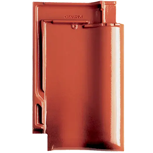 Futura Romerfals tagsten, rødantik glaseret