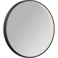 Milobad CL066 LED spejl Ø80 med sort ramme