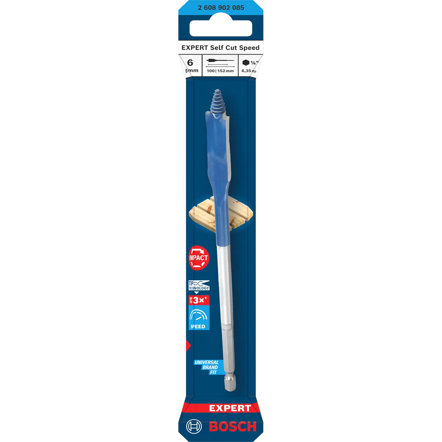 Bosch EXPERT Self Cut Speed fladbor 6x152 mm