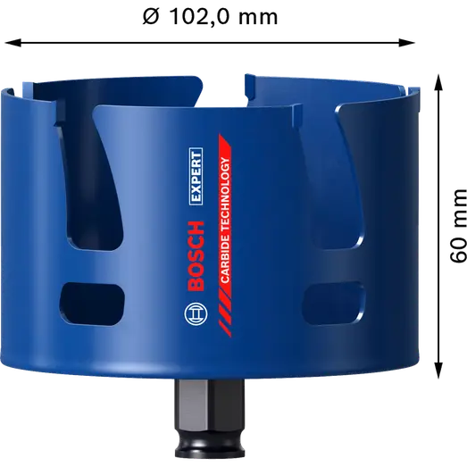 Bosch EXPERT Construction Material Power Change Plus hulsav, 102x60 mm