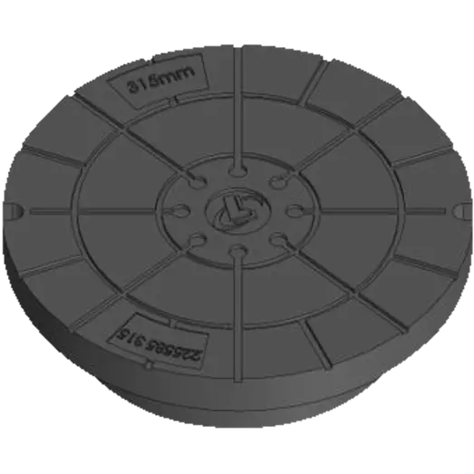 Lauridsen dæksel m/fals Ø315 mm