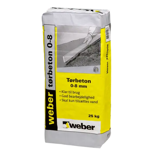 Weber tørbeton 0-8 mm 25 kg